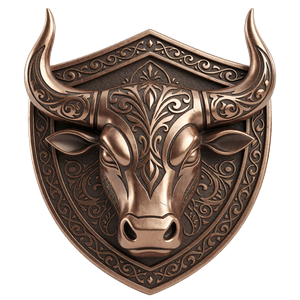 Bronzenes Stierhorn-Emblem des VIP-Levels Novata
