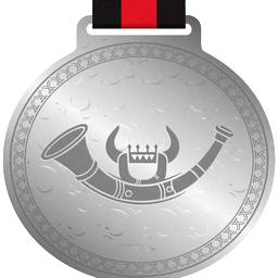 Silberne Medaille mit Stierhorn-Motiv des VIP-Levels Torera