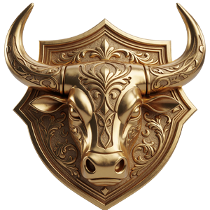Goldenes Stierhorn-Emblem des VIP-Levels Maestra
