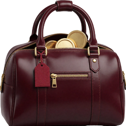 Wochenend-Tasche mit Goldm&uuml;nzen als Icon f&uuml;r den Weekend Reload
