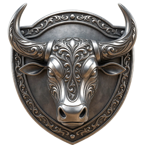 Silbernes Stierhorn-Emblem des VIP-Levels Torera