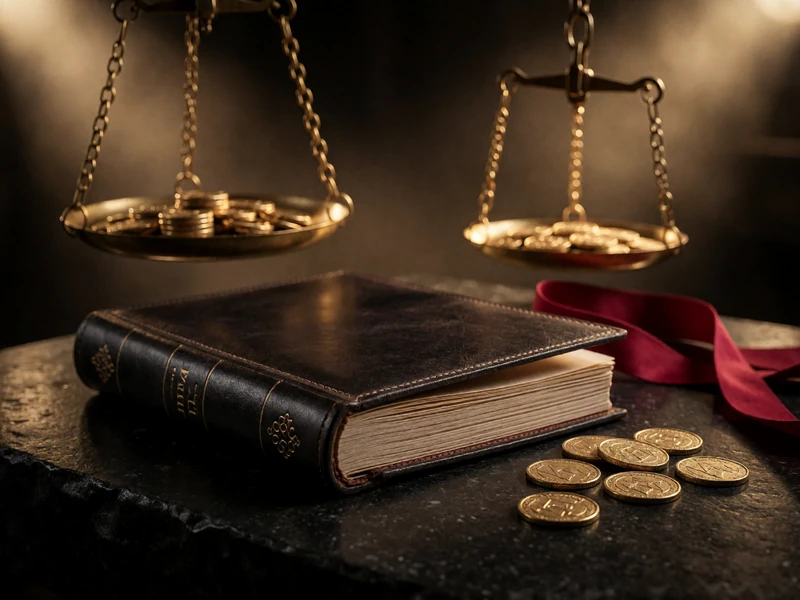 Ge&ouml;ffnetes Lederbuch mit Goldm&uuml;nzen und roter Muleta als Sinnbild f&uuml;r transparente Bonusbedingungen