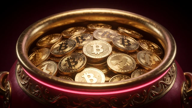 Goldener Jackpot-Topf voller M&uuml;nzen f&uuml;r progressive Jackpots bei Casina